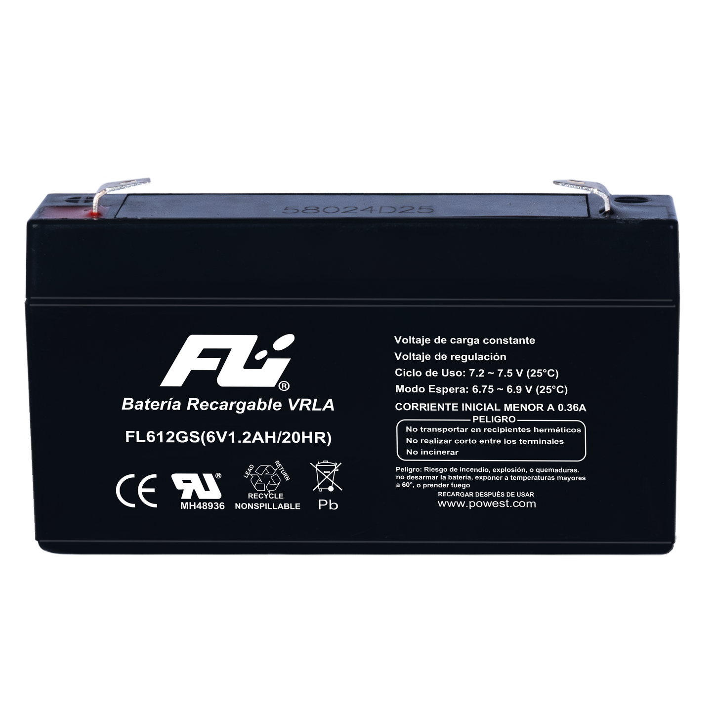 Baterías Sellada 6V 1.2AH Fulibattery