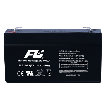 Baterías Sellada 6V 1.2AH Fulibattery
