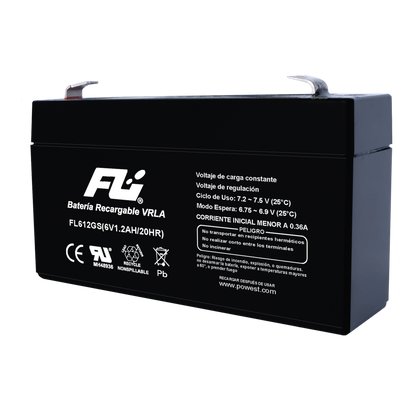 Baterías Sellada 6V 1.2AH Fulibattery